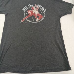 Daryl Hall John Oates Grey Concert Tee 2016 Wirh Maroon Red Graphic Front XL